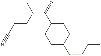 4-butyl-N-(2-cyanoethyl)-N-methylcyclohexane-1-carboxamide Struktur