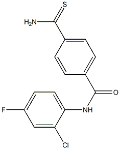 4-carbamothioyl-N-(2-chloro-4-fluorophenyl)benzamide Struktur