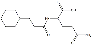 4-carbamoyl-2-(3-cyclohexylpropanamido)butanoic acid Struktur