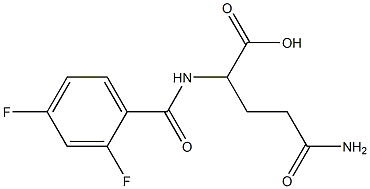 4-carbamoyl-2-[(2,4-difluorophenyl)formamido]butanoic acid Struktur