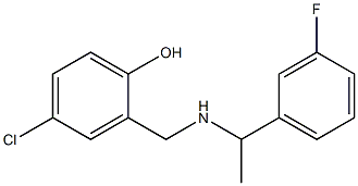 4-chloro-2-({[1-(3-fluorophenyl)ethyl]amino}methyl)phenol Struktur