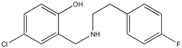 4-chloro-2-({[2-(4-fluorophenyl)ethyl]amino}methyl)phenol Struktur