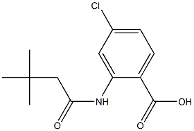 4-chloro-2-(3,3-dimethylbutanamido)benzoic acid Struktur