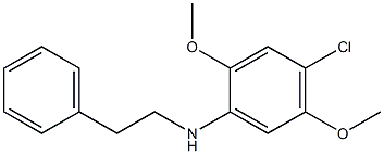 4-chloro-2,5-dimethoxy-N-(2-phenylethyl)aniline Struktur