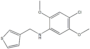 4-chloro-2,5-dimethoxy-N-(thiophen-3-ylmethyl)aniline Struktur