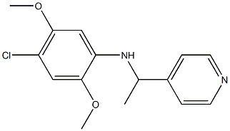 4-chloro-2,5-dimethoxy-N-[1-(pyridin-4-yl)ethyl]aniline Struktur