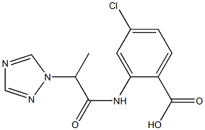 4-chloro-2-[2-(1H-1,2,4-triazol-1-yl)propanamido]benzoic acid Struktur