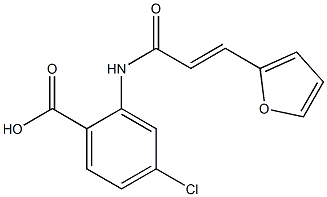 4-chloro-2-[3-(furan-2-yl)prop-2-enamido]benzoic acid Struktur