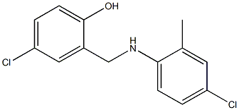 4-chloro-2-{[(4-chloro-2-methylphenyl)amino]methyl}phenol Struktur