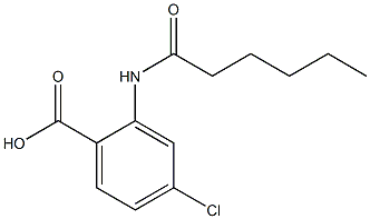 4-chloro-2-hexanamidobenzoic acid Struktur