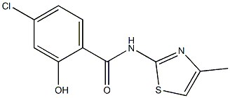 4-chloro-2-hydroxy-N-(4-methyl-1,3-thiazol-2-yl)benzamide Struktur