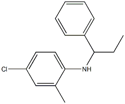 4-chloro-2-methyl-N-(1-phenylpropyl)aniline Struktur