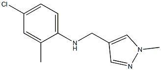 4-chloro-2-methyl-N-[(1-methyl-1H-pyrazol-4-yl)methyl]aniline Struktur