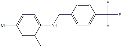 4-chloro-2-methyl-N-{[4-(trifluoromethyl)phenyl]methyl}aniline Struktur