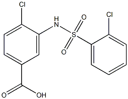 4-chloro-3-[(2-chlorobenzene)sulfonamido]benzoic acid Struktur