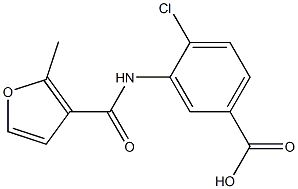 4-chloro-3-[(2-methyl-3-furoyl)amino]benzoic acid Struktur