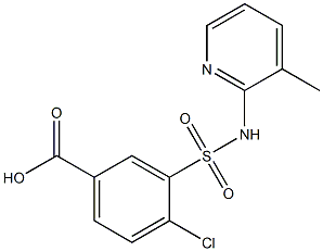 4-chloro-3-[(3-methylpyridin-2-yl)sulfamoyl]benzoic acid Struktur