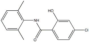 4-chloro-N-(2,6-dimethylphenyl)-2-hydroxybenzamide Struktur