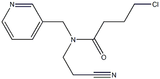 4-chloro-N-(2-cyanoethyl)-N-(pyridin-3-ylmethyl)butanamide Struktur