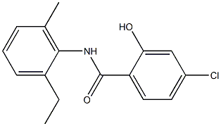 4-chloro-N-(2-ethyl-6-methylphenyl)-2-hydroxybenzamide Struktur