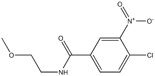 4-chloro-N-(2-methoxyethyl)-3-nitrobenzamide Struktur