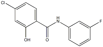 4-chloro-N-(3-fluorophenyl)-2-hydroxybenzamide Struktur