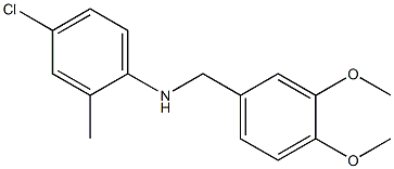 4-chloro-N-[(3,4-dimethoxyphenyl)methyl]-2-methylaniline Struktur