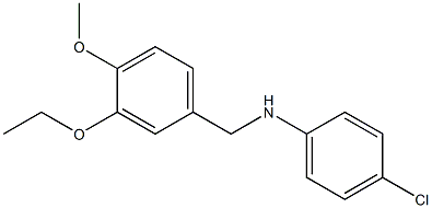 4-chloro-N-[(3-ethoxy-4-methoxyphenyl)methyl]aniline Struktur