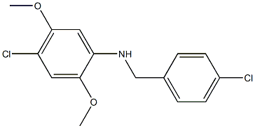 4-chloro-N-[(4-chlorophenyl)methyl]-2,5-dimethoxyaniline Struktur