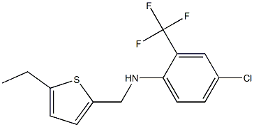 4-chloro-N-[(5-ethylthiophen-2-yl)methyl]-2-(trifluoromethyl)aniline Struktur