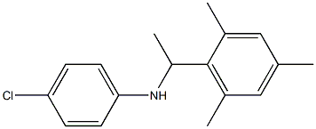 4-chloro-N-[1-(2,4,6-trimethylphenyl)ethyl]aniline Struktur