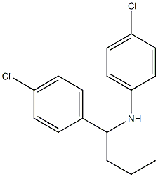 4-chloro-N-[1-(4-chlorophenyl)butyl]aniline Struktur