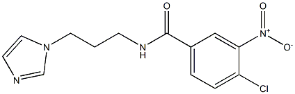 4-chloro-N-[3-(1H-imidazol-1-yl)propyl]-3-nitrobenzamide Struktur