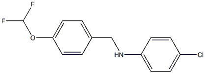 4-chloro-N-{[4-(difluoromethoxy)phenyl]methyl}aniline Struktur