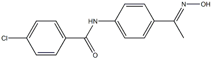 4-chloro-N-{4-[1-(hydroxyimino)ethyl]phenyl}benzamide Struktur