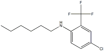 4-chloro-N-hexyl-2-(trifluoromethyl)aniline Struktur