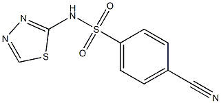 4-cyano-N-(1,3,4-thiadiazol-2-yl)benzene-1-sulfonamide Struktur