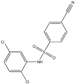 4-cyano-N-(2,5-dichlorophenyl)benzene-1-sulfonamide Struktur