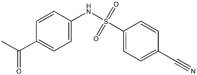 4-cyano-N-(4-acetylphenyl)benzene-1-sulfonamide Struktur