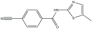 4-cyano-N-(5-methyl-1,3-thiazol-2-yl)benzamide Struktur