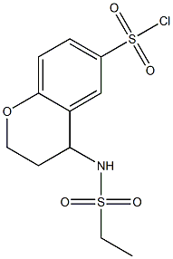 4-ethanesulfonamido-3,4-dihydro-2H-1-benzopyran-6-sulfonyl chloride Struktur