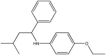 4-ethoxy-N-(3-methyl-1-phenylbutyl)aniline Struktur