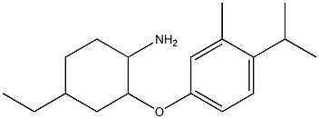 4-ethyl-2-[3-methyl-4-(propan-2-yl)phenoxy]cyclohexan-1-amine Struktur