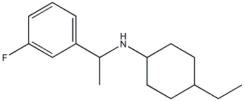 4-ethyl-N-[1-(3-fluorophenyl)ethyl]cyclohexan-1-amine Struktur