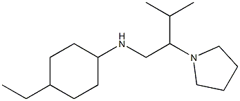 4-ethyl-N-[3-methyl-2-(pyrrolidin-1-yl)butyl]cyclohexan-1-amine Struktur