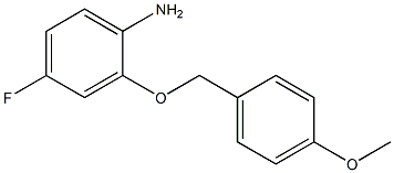 4-fluoro-2-[(4-methoxyphenyl)methoxy]aniline Struktur