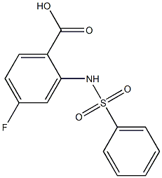 4-fluoro-2-[(phenylsulfonyl)amino]benzoic acid Struktur