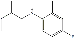 4-fluoro-2-methyl-N-(2-methylbutyl)aniline Struktur