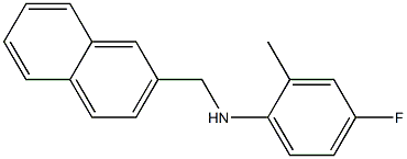 4-fluoro-2-methyl-N-(naphthalen-2-ylmethyl)aniline Struktur