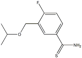 4-fluoro-3-(isopropoxymethyl)benzenecarbothioamide Struktur